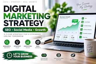create SEO and social media digital marketing strategy