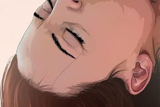 semi realism bdsm,sfw,nsfw storyboard illustration noai art,portrait gay artwork