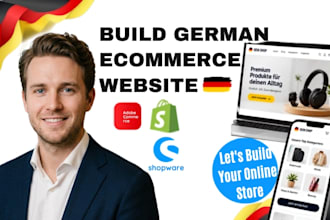 build german ecommerce website, shopware, woocommerce, shopify adobe commerce
