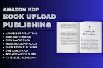 amazon KDP book formatting, book upload, paperback epub kindle ebook  publishing