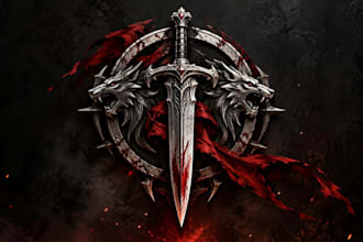 design a professional weapon , knife, sword, or warrior dagger logo