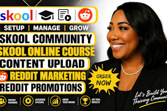setup skool community skool online course content reddit marketing manager redit
