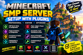 setup a professional an advanced minecraft smp server with plugins
