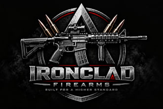 design a professional firearm, tactical, or shooting  gun logo