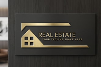 design a luxury and modern real estate logo