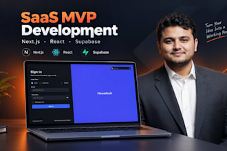 build your saas mvp in nextjs, react and supabase