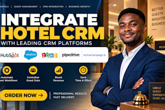 integrate hotel CRM with hubspot salesforce zoho pipedrive activecampaign