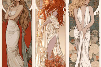draw anything in art nouveau style