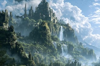 design stunning fantasy landscape