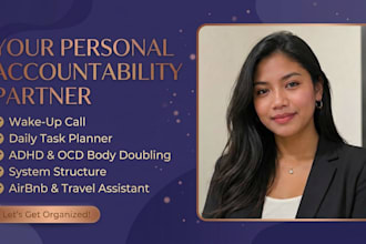 wakeup call accountability partner body doubling adhd virtual assistant planner