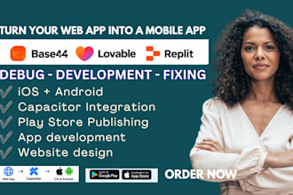 convert base44 lovable replit app ios android app publish play store capacitor