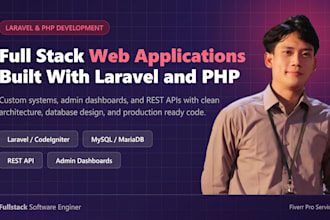 build a full stack web application with laravel and PHP