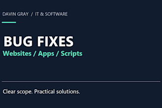troubleshoot and fix bugs in your website app or script