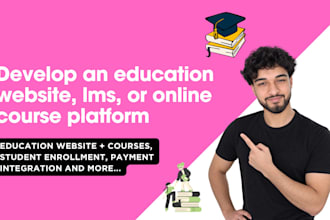 develop an education website, lms, or online course platform