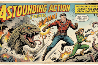 create classic vintage comic artwork
