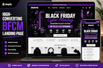 design a black friday shopify landing page that convert
