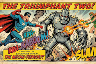 draw amazing vintage comic covers