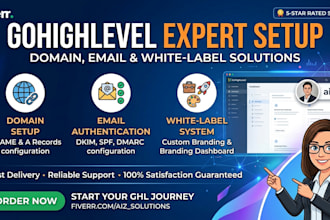setup gohighlevel domain dns email authentication and white label