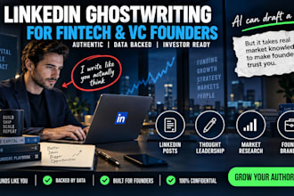 ghostwrite linkedin posts for fintech and vc founders
