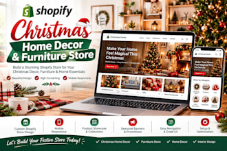build christmas home decor product shopify store christmas decor furniture store