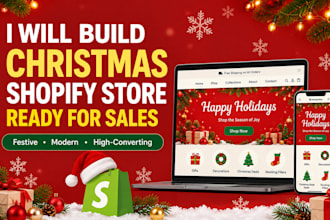 create shopify festive christmas store, christmas dropshipping store