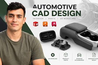 automotive interior accessories, cad modeling, solidworks 3d product parts