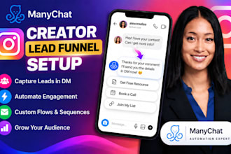 build a manychat creator lead funnel