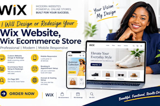 design or redesign your wix website, wix ecommerce store virtual assistant