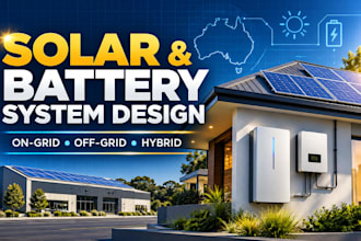 design solar battery and victron 12v 24v or 48v systems and custom excel sheets