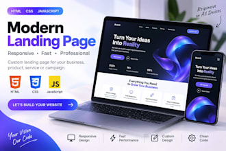 build responsive HTML landing page