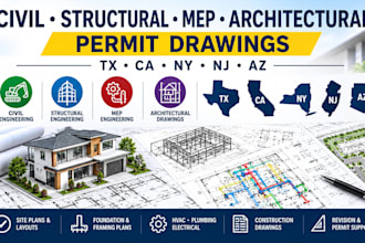 civil engineer mep architecture structural tx ca ny nj az stamp for city