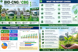 prepare a detailed bio cng or cbg plant feasibility study and project report