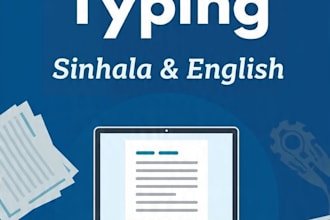 do fast and accurate sinhala and english typing and data entry