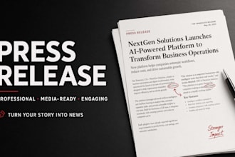 write a press release, do PR distribution and submit press release