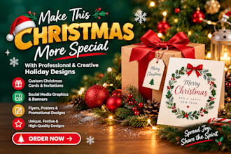 design a professional christmas flyer, holiday party flyer or event flyer