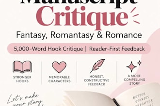 critique your fantasy and romance manuscript
