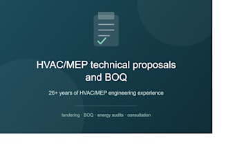 create hvac mep technical proposals and boqs