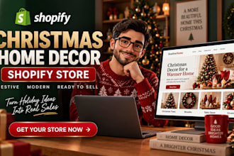 build christmas home decor shopify store shopify festive design winning products