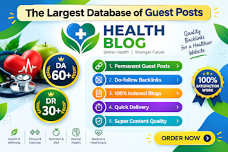 do guest post, health guest post backlinks publish article