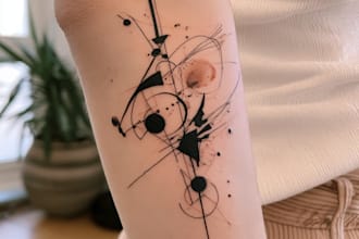 design a minimalist fine line tattoo