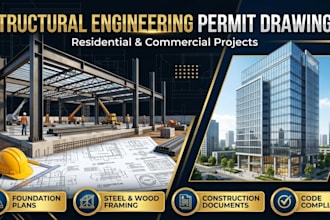 do structural, framing, and foundation plans for residential, commercial permit