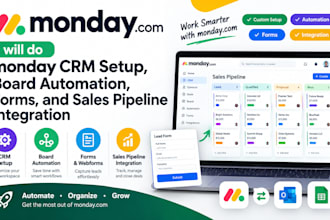 do monday CRM setup, board automation, forms, and sales pipeline integration