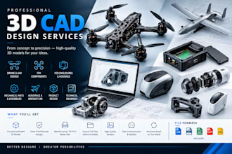 drone frame cad uav pcb enclosure design fpv prototype aerospace aircraft 3d cad