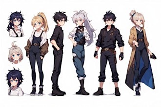 create my hero academia anime character sheet design