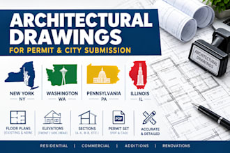 do architecture drawings stamp for new york washington pennsylvania illinois