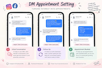 be your dm appointment setter for instagram and facebook