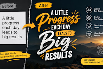 create a professional typography design for your text