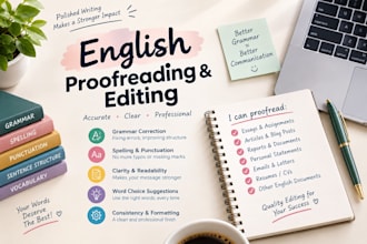 proofread and edit english documents professionally