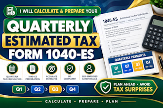 calculate and prepare your quarterly estimated tax 1040 es