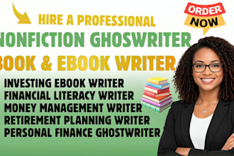 ghostwrite your personal finance, money management and investing ebook